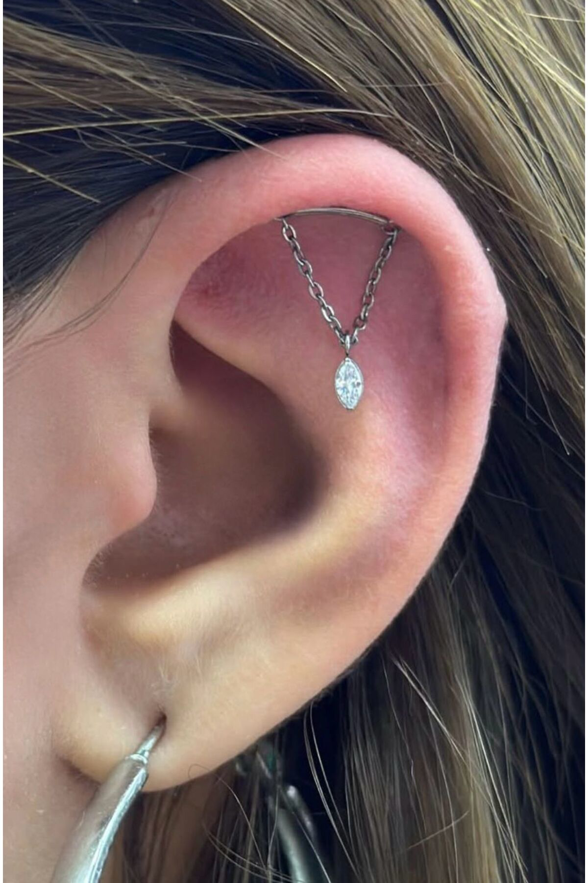 g23 Titanium ( titanyum) helix lobe hidden helix uyumlu 1 adet pi