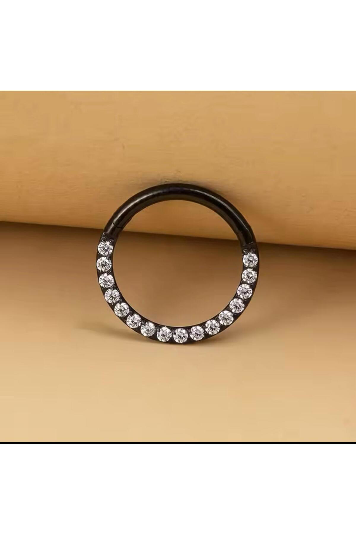 G23 TİTANİUM ( TİTANYUM)SİYAH DAİTH SEPTUM UYUMLU 1 ADET PİERCİNG