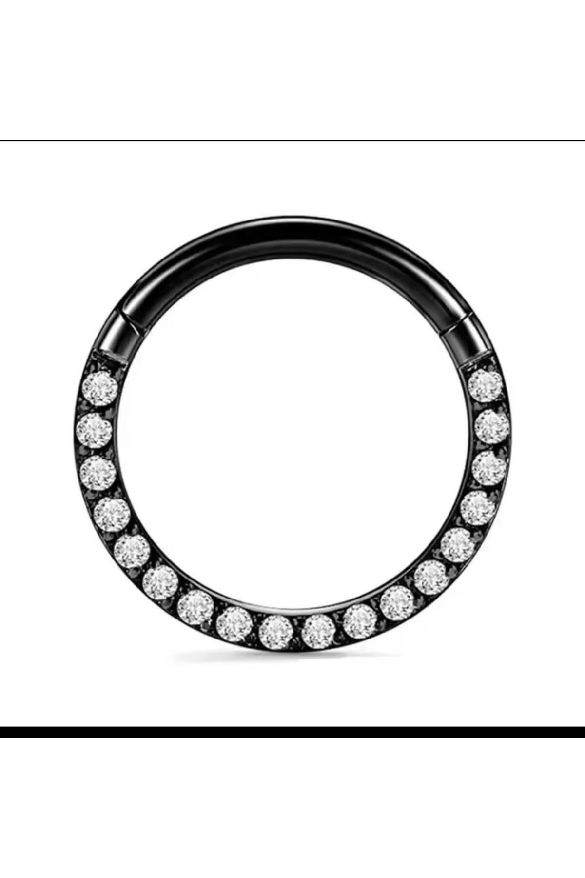 G23 TİTANİUM ( TİTANYUM)SİYAH DAİTH SEPTUM UYUMLU 1 ADET PİERCİNG