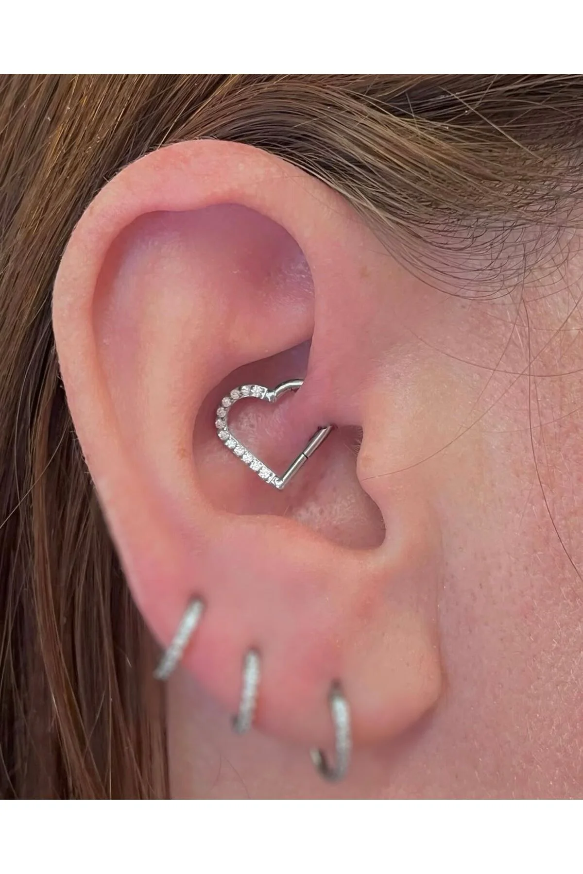 g23 Titanium (titanyum) zirkon taşlı 1 adet daith septum uyumlu halka piercing Fiyatı, Yorumları ve Özellikleri