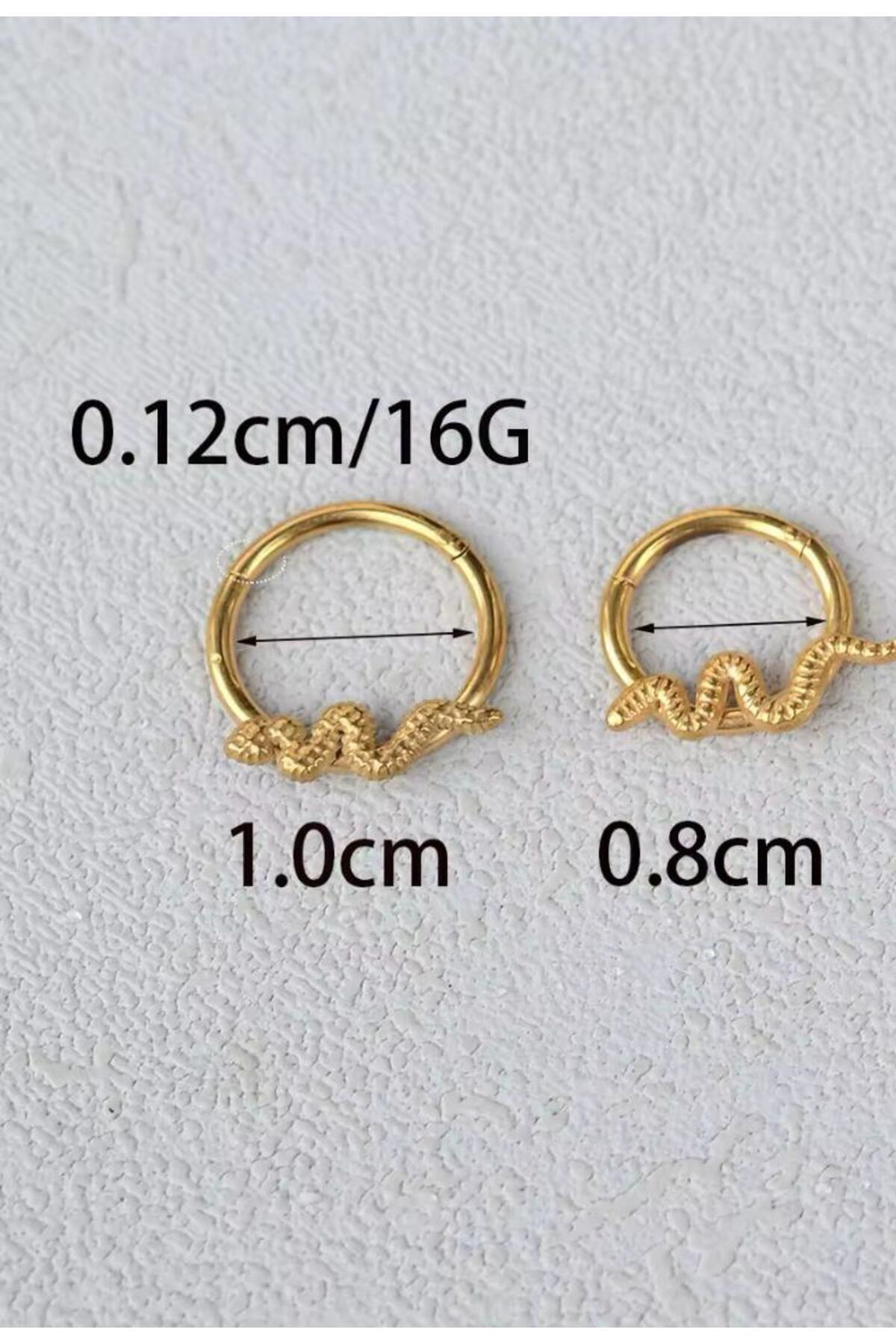 G23 TİTANİUM ( TİTANYUM)YILAN DAİTH SEPTUM UYUMLU 1 ADET PİERCİNG