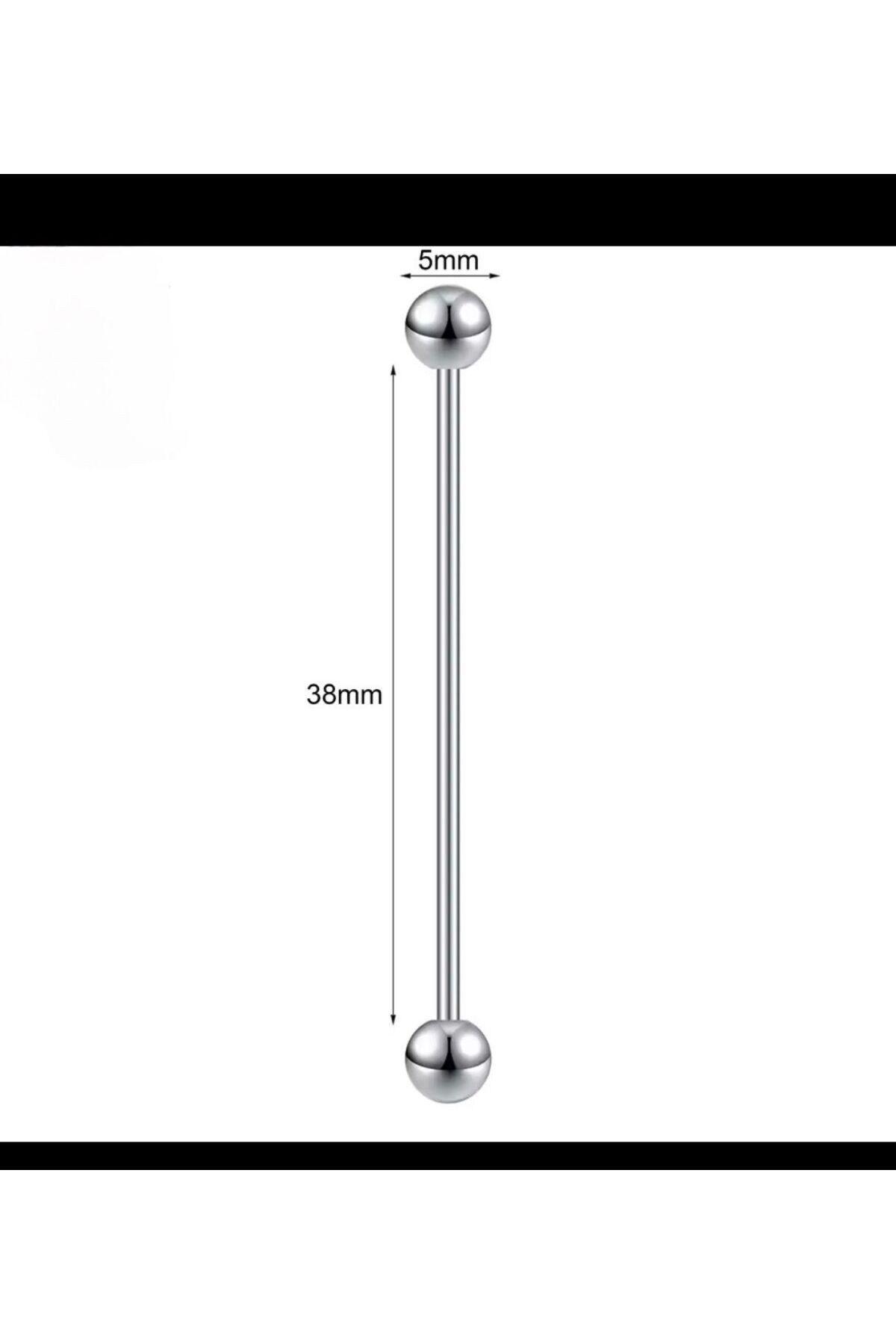 g23 titanium ( titanyum ) klasik basıc industrial köprü piercingi