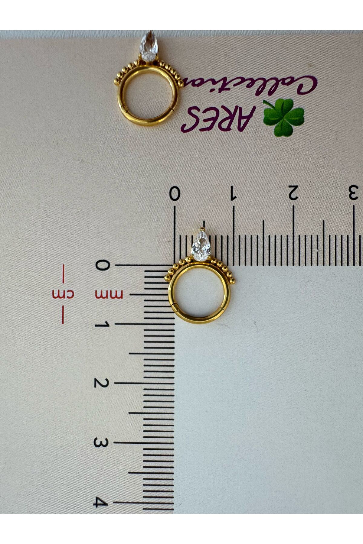 g23 Titanium (titanyum) zirkon taşlı 1 adet daith septum uyumlu halka piercing