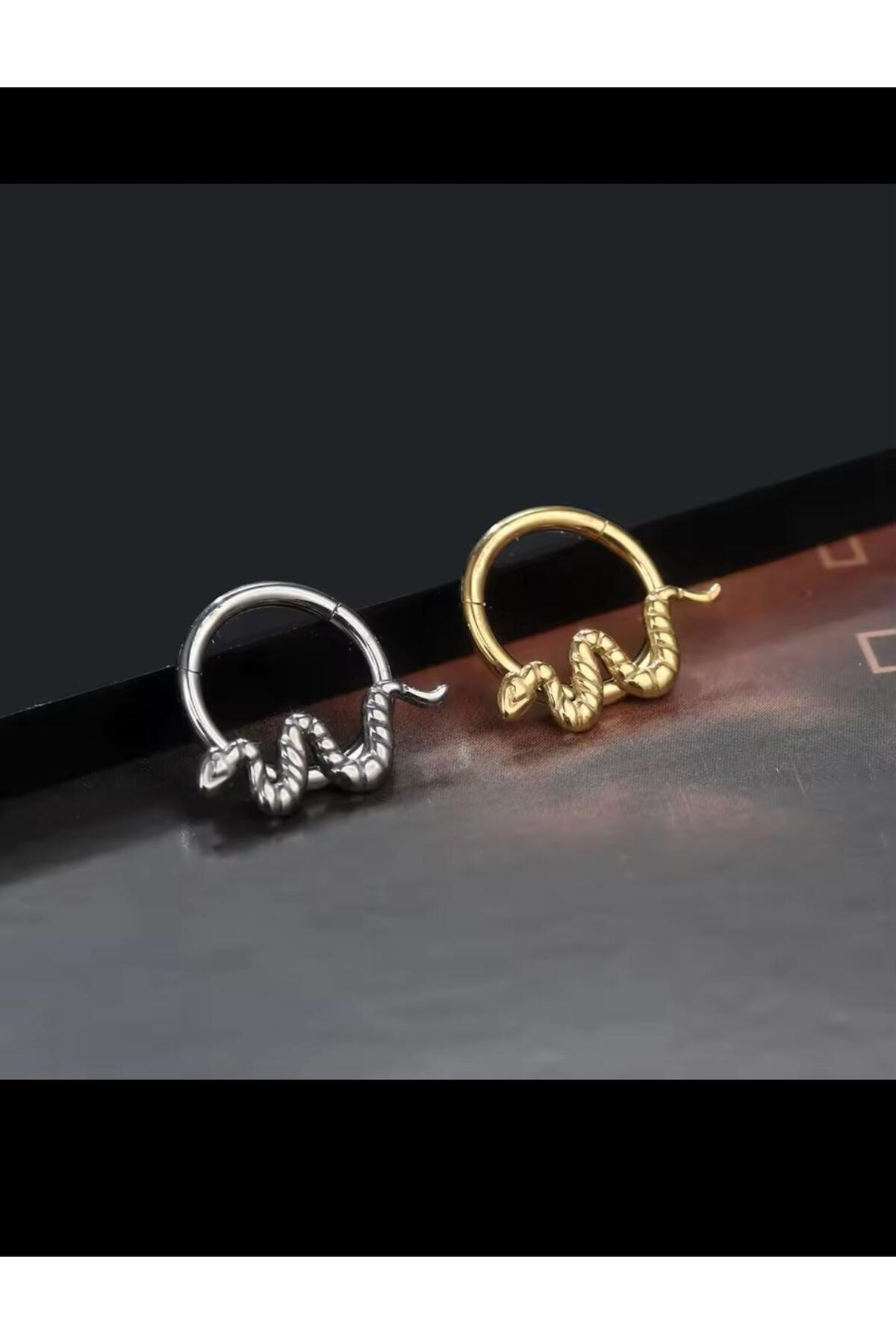 G23 TİTANİUM ( TİTANYUM)YILAN DAİTH SEPTUM UYUMLU 1 ADET PİERCİNG
