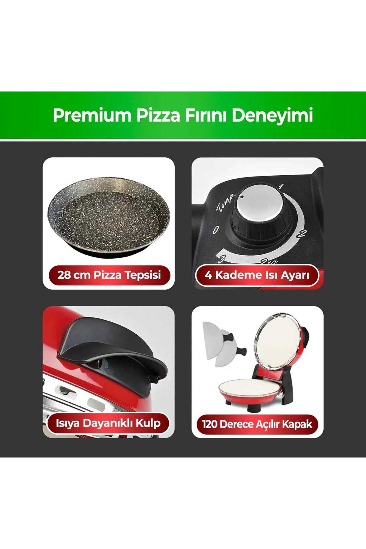 G3Ferrari Delizia Pizza Makinesi 3 Taş Tabanlı 400°C Pizza Fırını