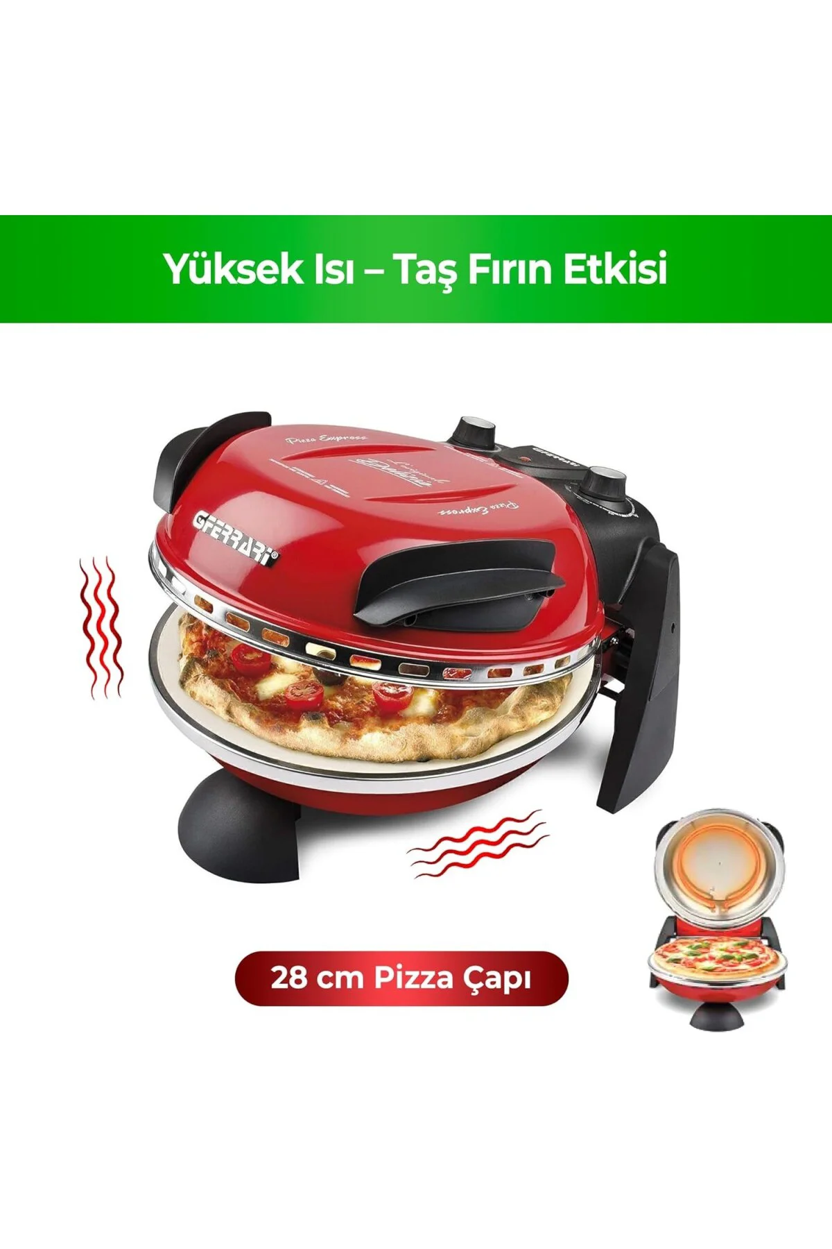 G3Ferrari Delizia Pizza Makinesi 3 Taş Tabanlı 400°C Pizza Fırını