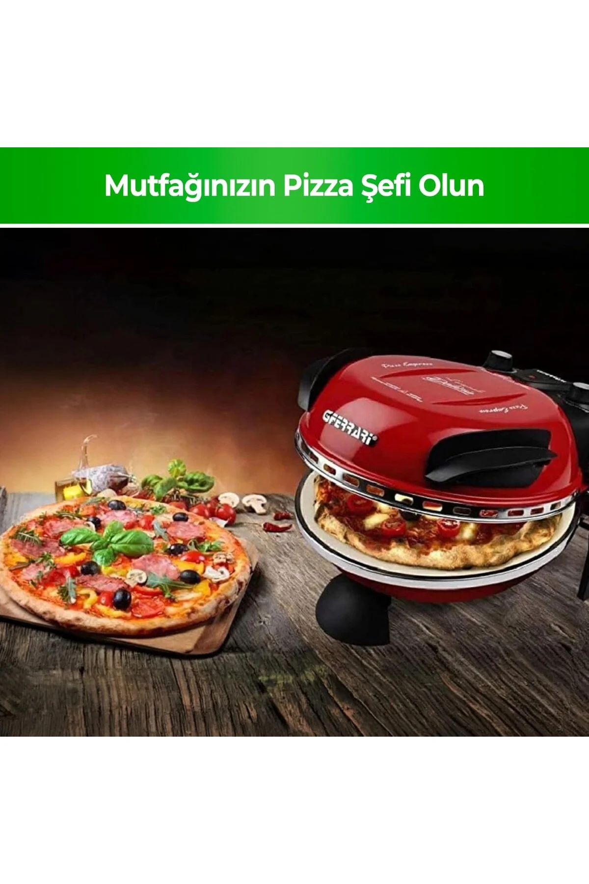 G3Ferrari Delizia Pizza Makinesi 3 Taş Tabanlı 400°C Pizza Fırını