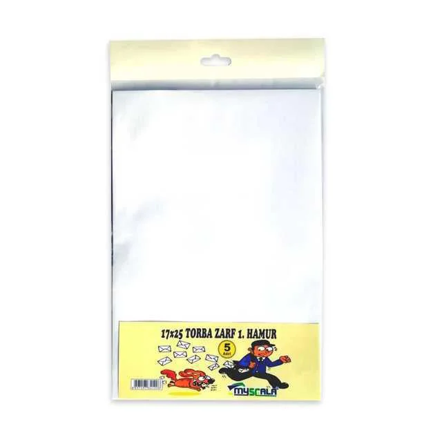 G4120 Torba Zarf 17x25 - 5'li Paket 1. Hamur Kaliteli Kargo Zarfları Fiyatı, Yorumları ve Özellikleri