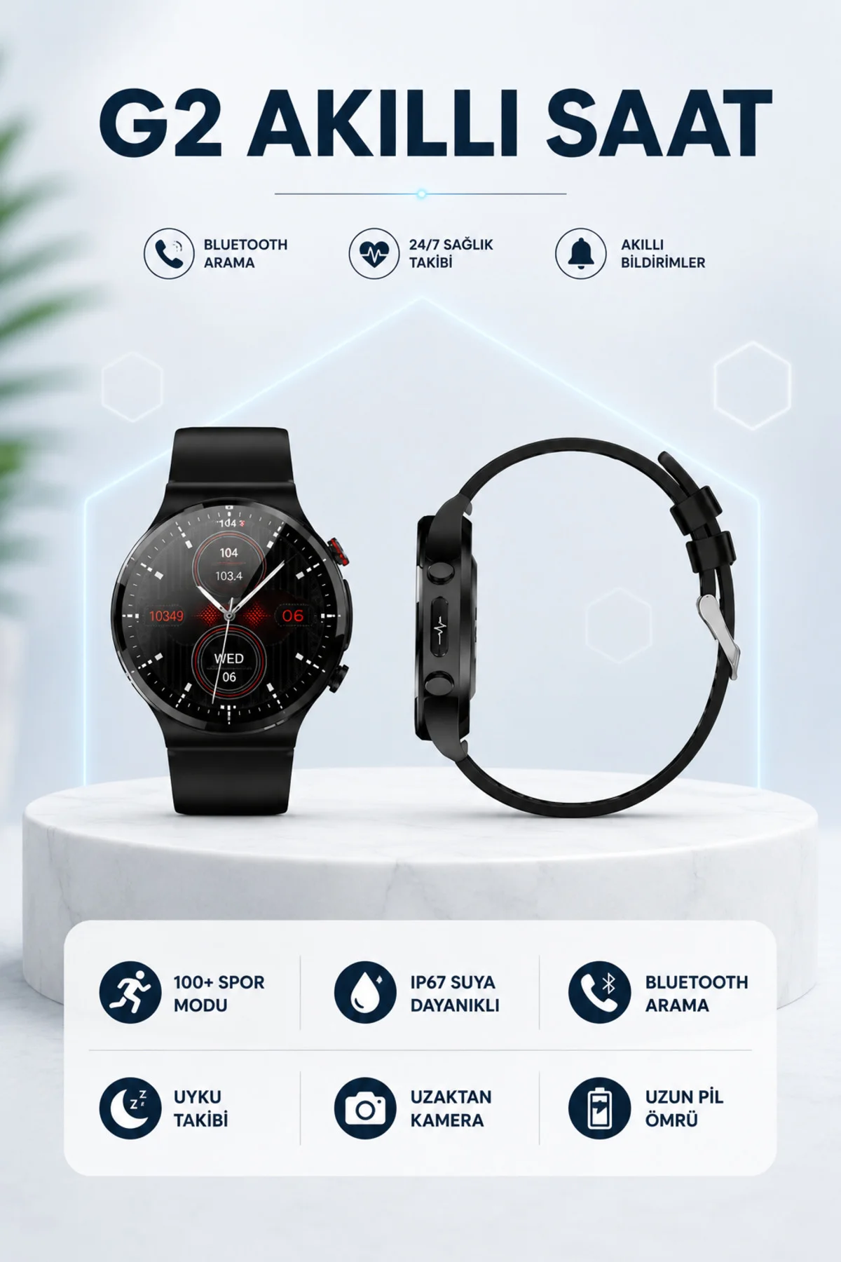 G42 AKILLI SAAT IOS ve ANDROİD CİHAZLARLA UYUMLU