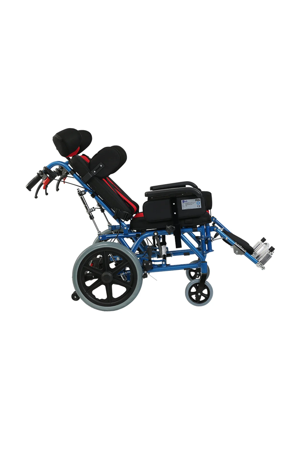 G458c Pediatrik Tekerlekli Sandalye | Tilt Özellikli, Alüminyum Ş