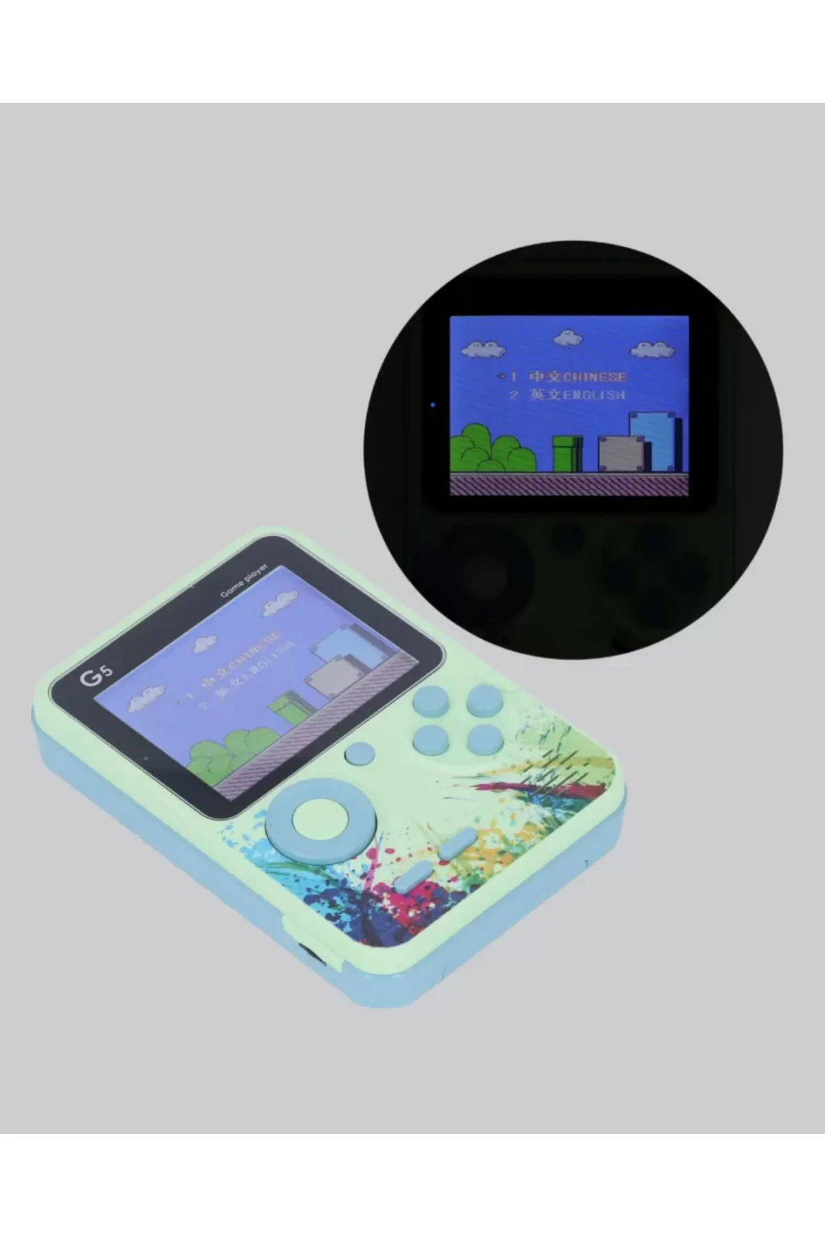 G5 Taşınabilir Retro Game Box 500 Oyunlu Şarjlı Mini Oyun Konsolu