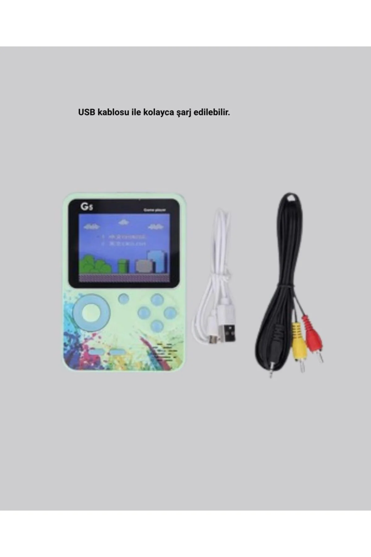 G5 Taşınabilir Retro Game Box 500 Oyunlu Şarjlı Mini Oyun Konsolu