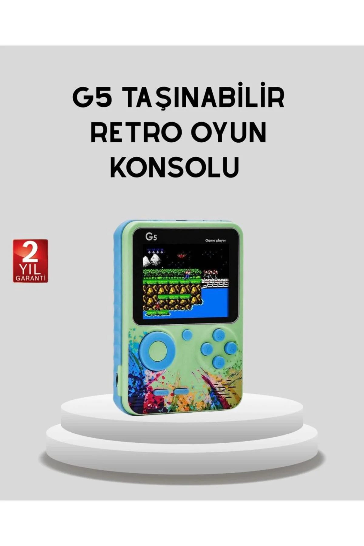 G5 Taşınabilir Retro Game Box 500 Oyunlu Şarjlı Mini Oyun Konsolu