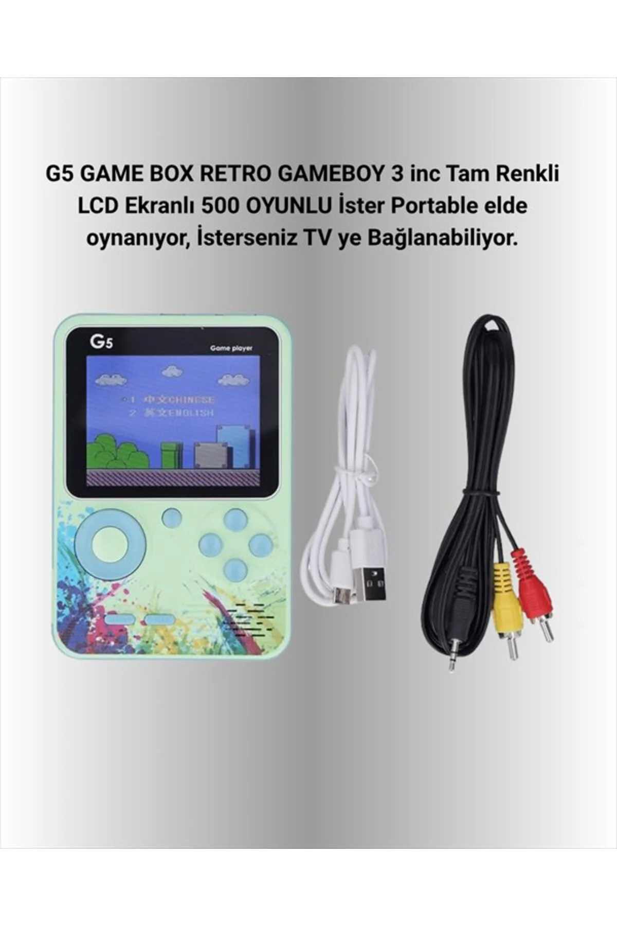 G5 Taşınabilir Retro Oyun Konsolu – Çocuk ve Yetişkinler İçin