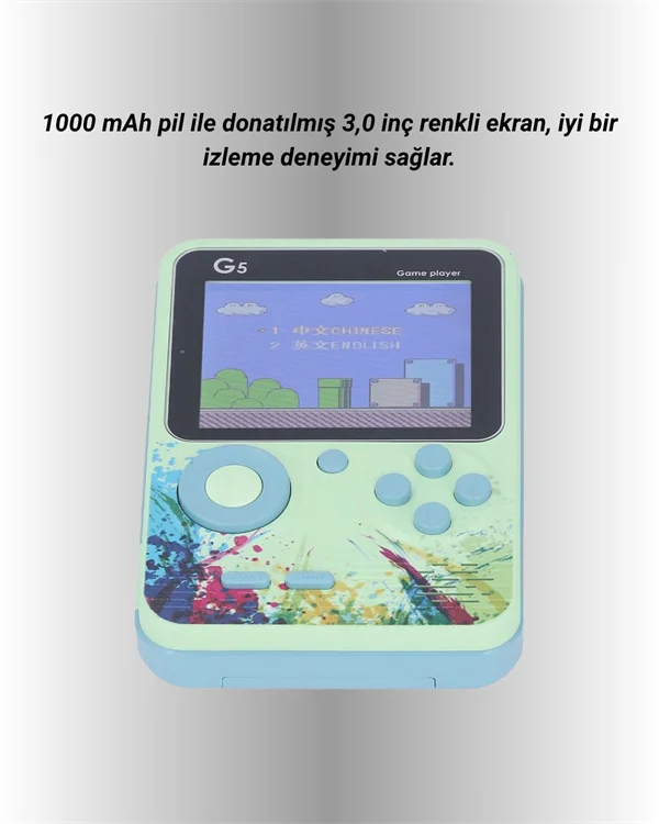 G5 Taşınabilir Retro Oyun Konsolu – Çocuk ve Yetişkinler İçin
