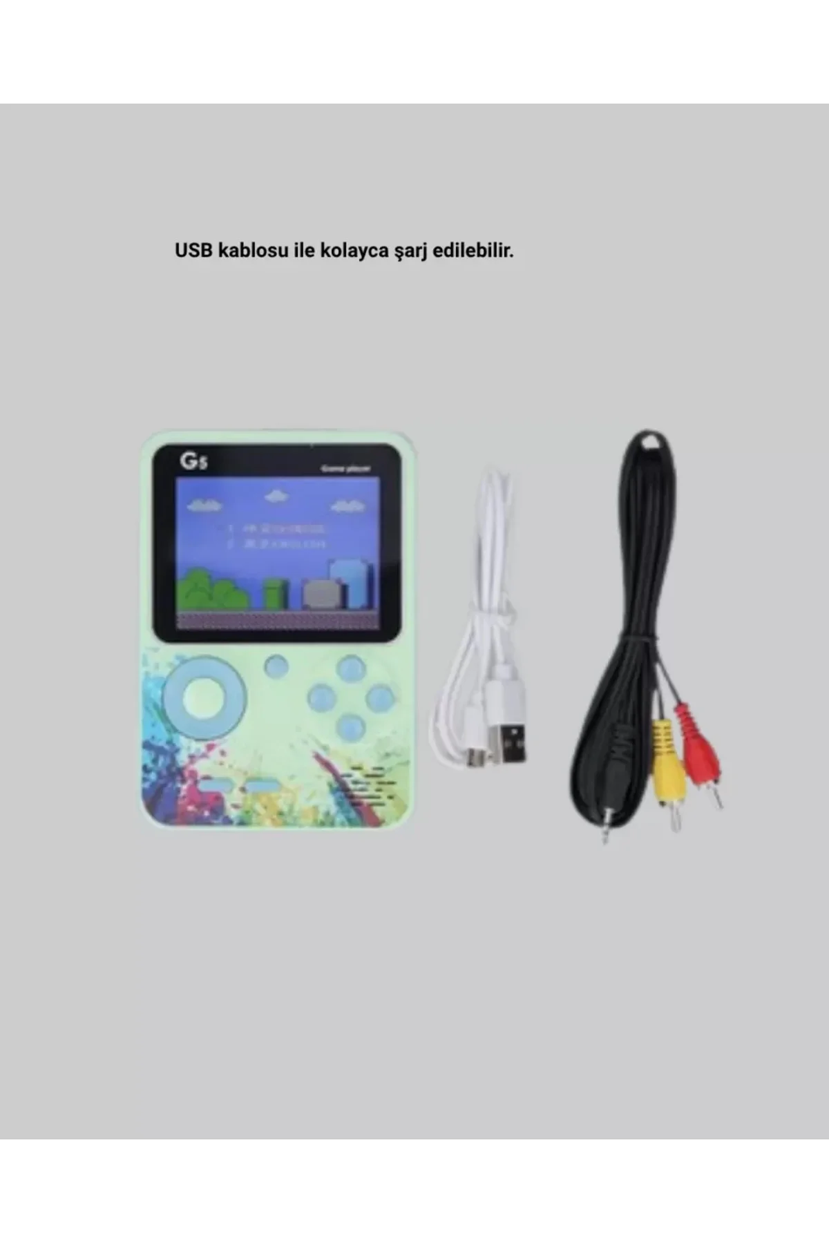 G5 Taşınabilir Retro Game Box 500 Oyunlu Şarjlı Mini Oyun Konsolu