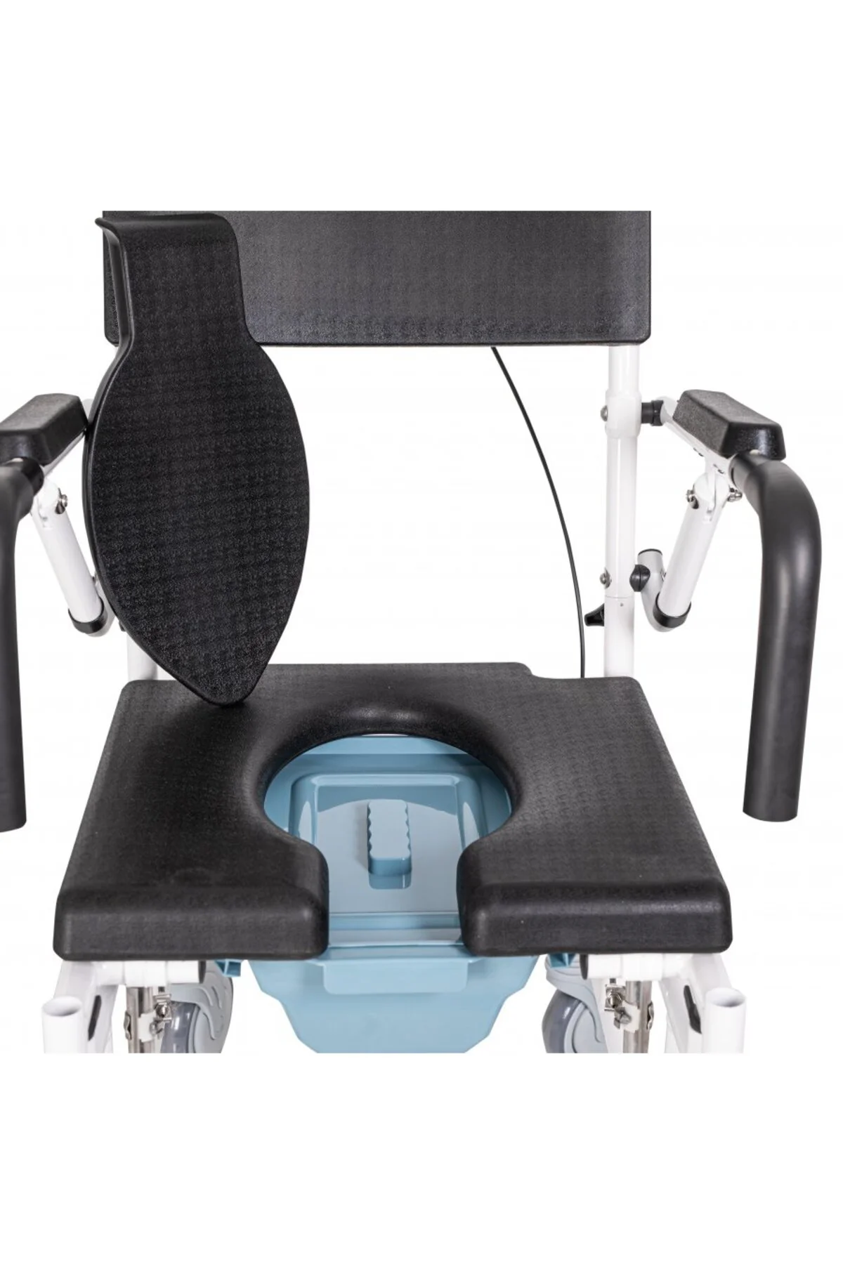 G541 Tilt Klozetli Banyo Tuvalet Sandalyesi Alüminyum Tekerlekli Ayarlı 136 Kg