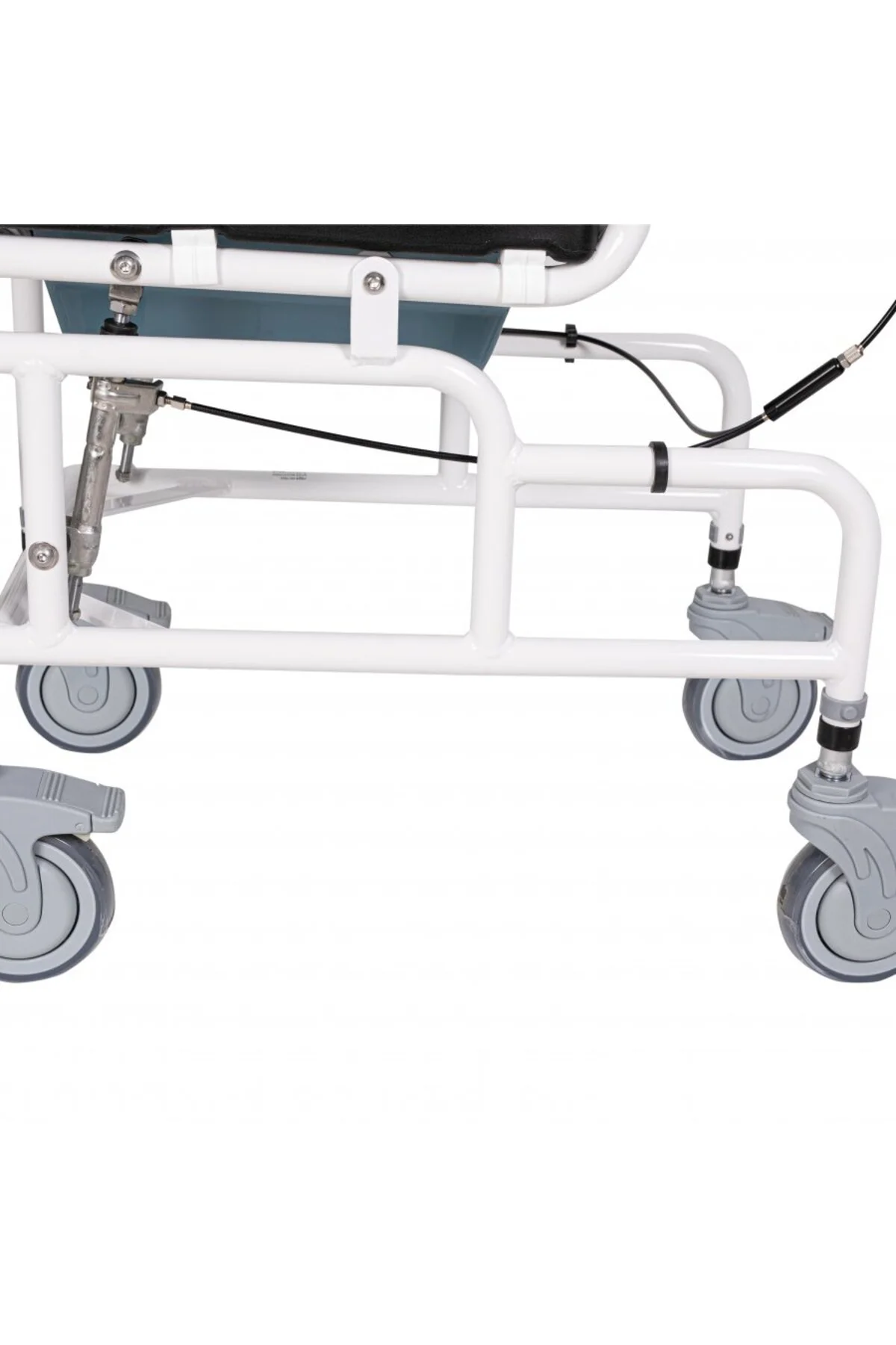 G541 Tilt Klozetli Banyo Tuvalet Sandalyesi Alüminyum Tekerlekli Ayarlı 136 Kg
