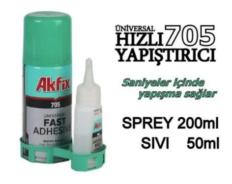 GA060   Akfix 705 Hızlı Yapıştırıcı 200ml+50gr