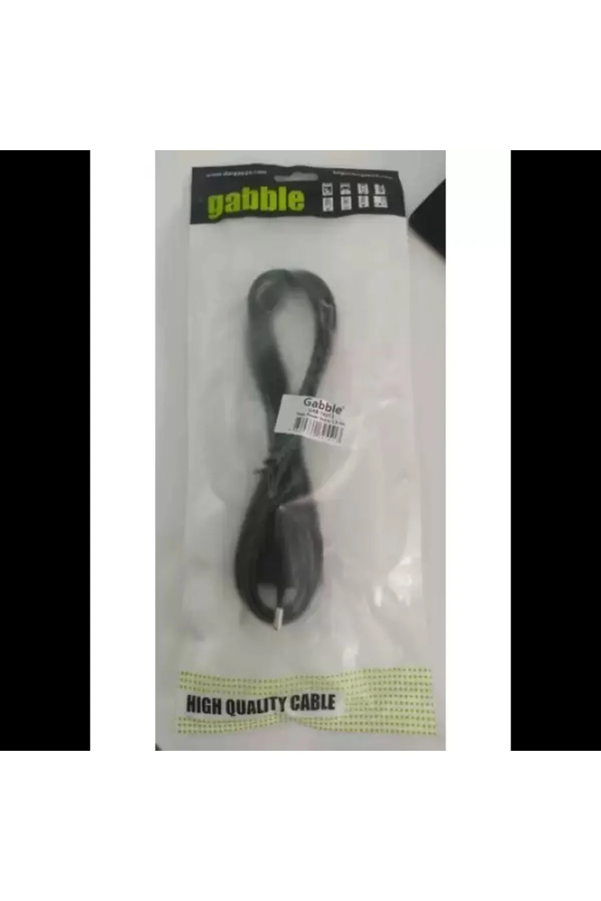 GABBLE GAB-PPK115 Siyah( 1.5 Metre ) 1mm Kasa Power Kablosu