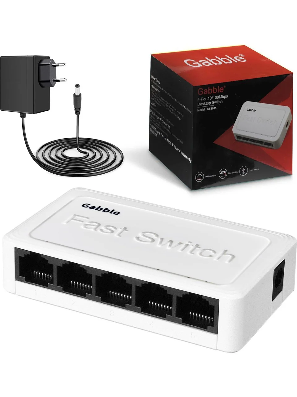 Gabble Gs1005 5port 10/100mbps Desktop Switch Fiyatı, Yorumları ve Özellikleri