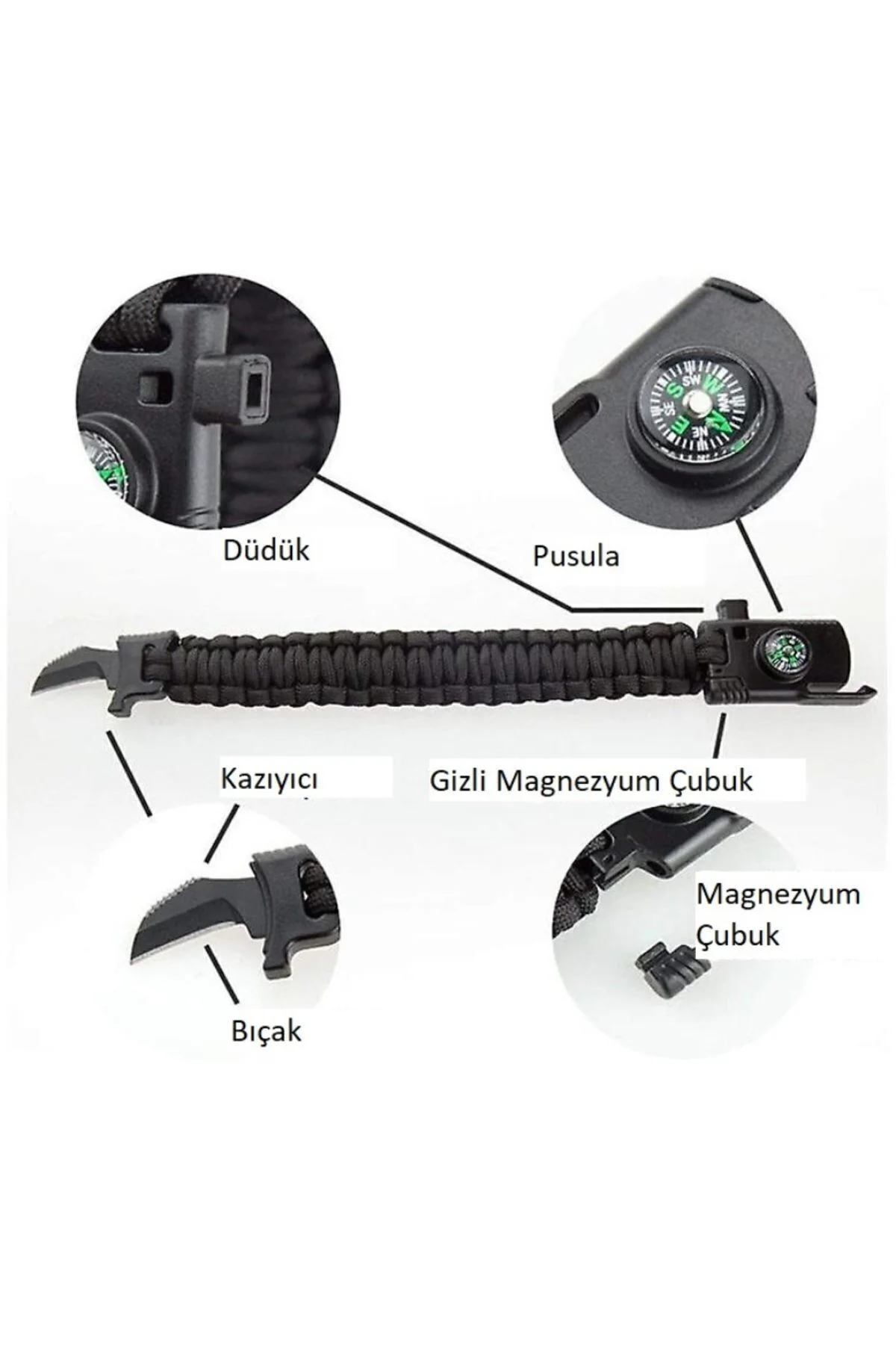 Gaddar Knife Paracord Bileklik
