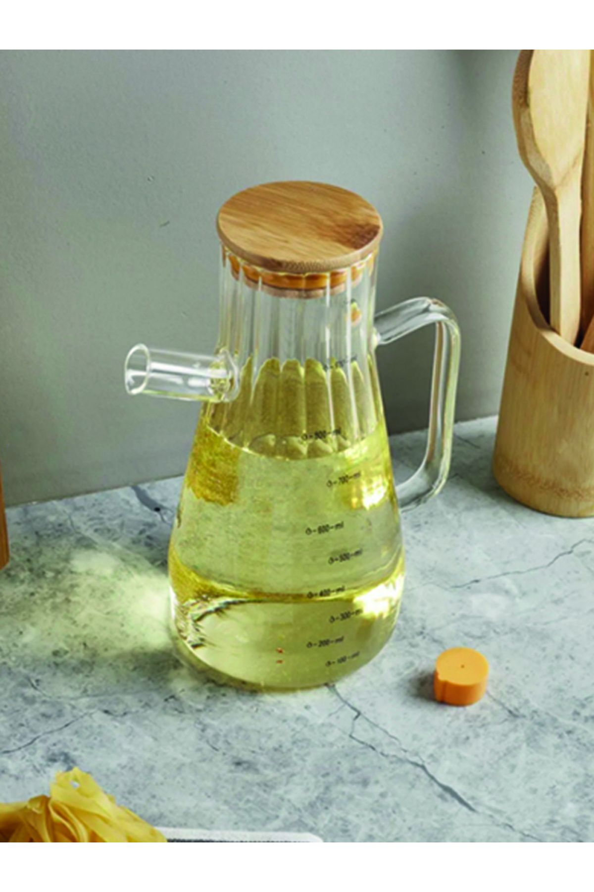 Hop Gross Gael Line Cam Borosilikat Yağlik Sirkelik 900 Ml