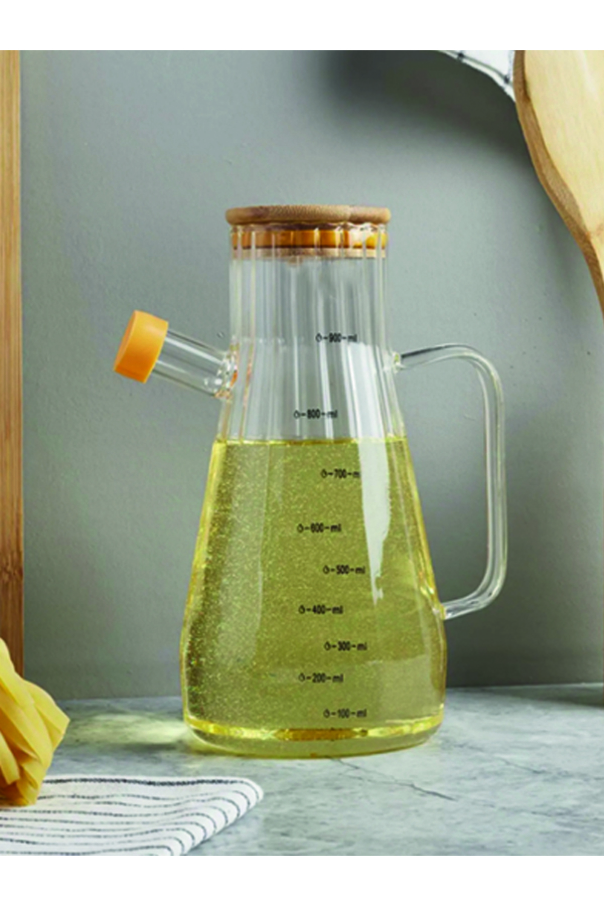 Hop Gross Gael Line Cam Borosilikat Yağlik Sirkelik 900 Ml