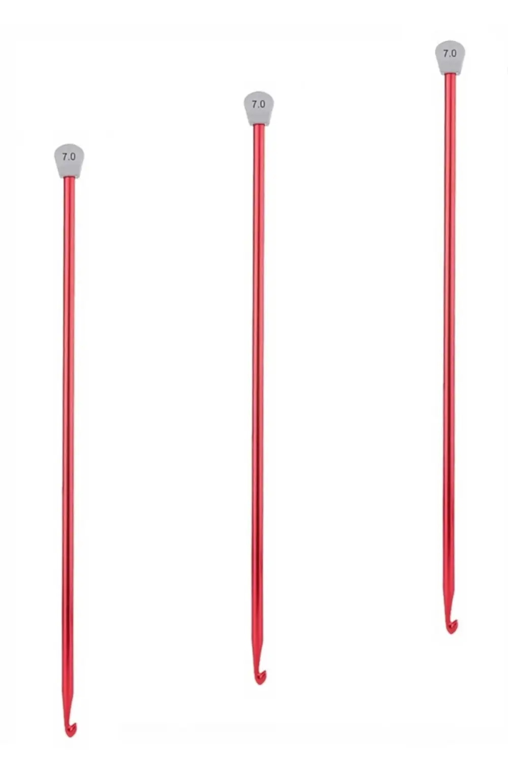 Tuhafiyecimiz Gagalı Renkli Örgü Şişi 7 Mm - Tunus İşi, Afgan İşi Gagalı Örgü Ş