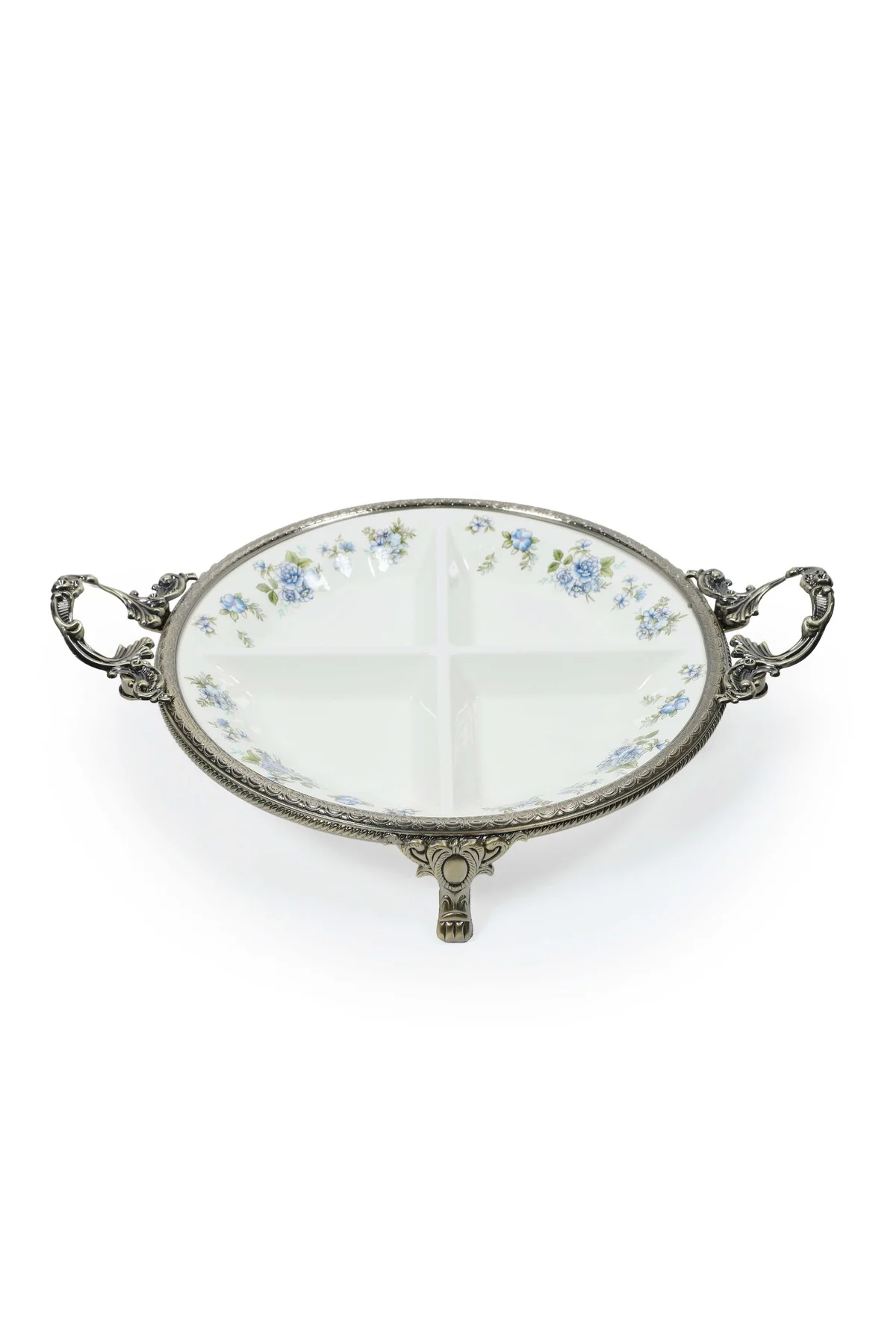 Gala Metal Ayaklı 4 Bölmeli Çerezlik 35*26*9 cm Gala Metal Ayaklı 4 Bölmeli Çerezlik 35*26*9 cm