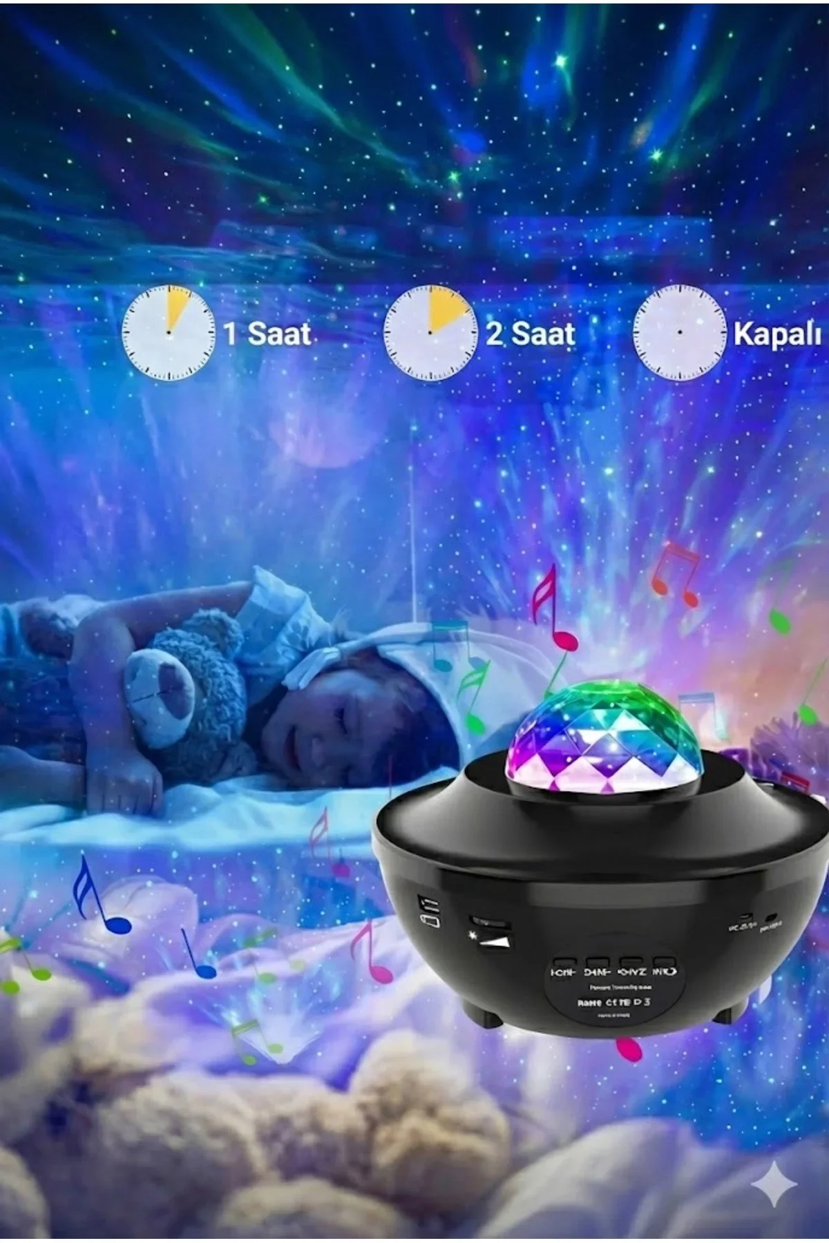 Galaksi Yıldız Projektörü ve Bluetooth Hoparlör 10 Renk Modlu Okyanus Dalgalı Gece & Disko Lambası Galaksi Yıldız Projektörü ve Bluetooth Hoparlör 10 Renk Modlu Okyanus Dalgalı Gece & Disko Lambası