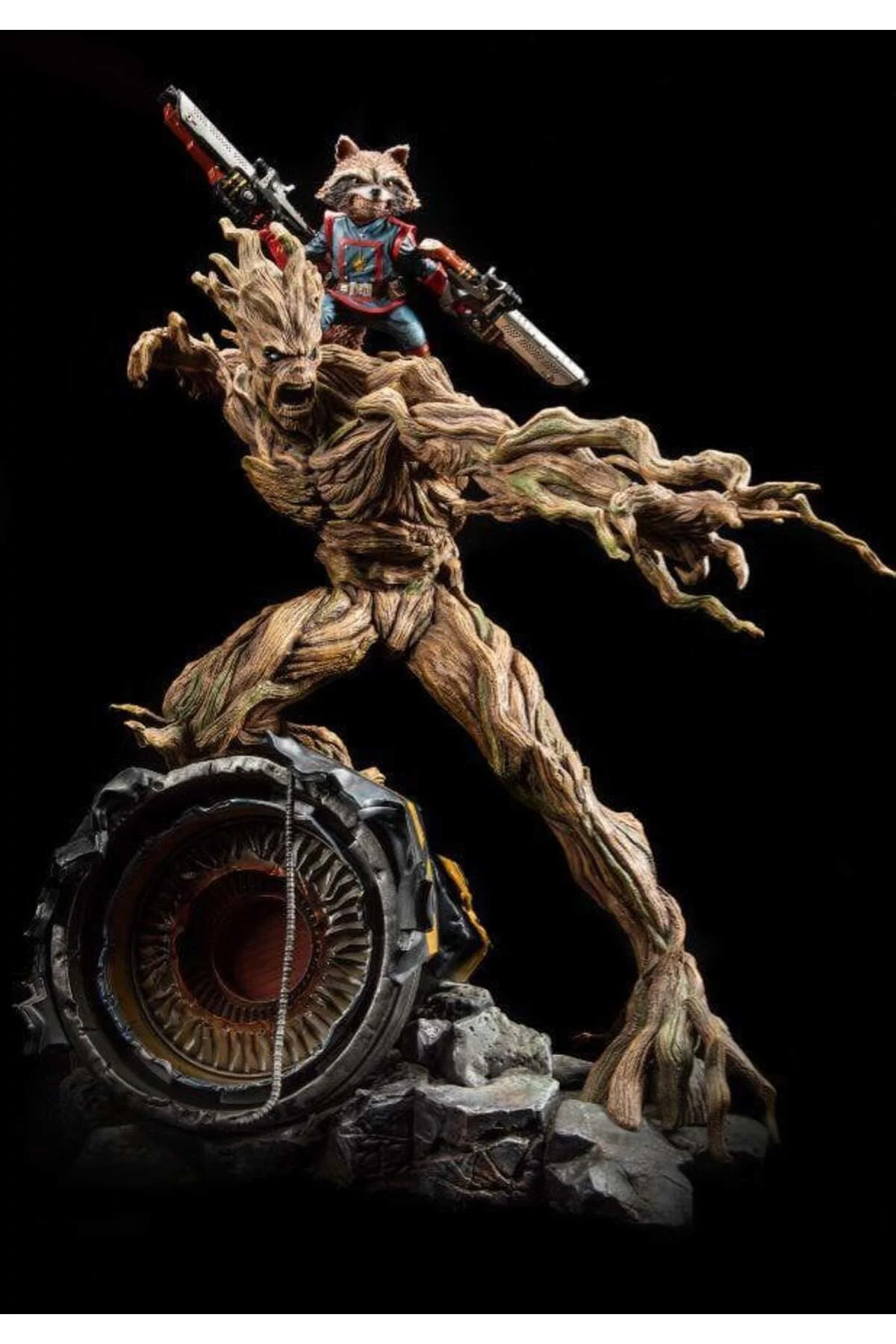 Galaksinin Koruyucuları Rakun ve Groot Figür Guardians of Galaxy Rocket Figür Büyük Boy 25CM