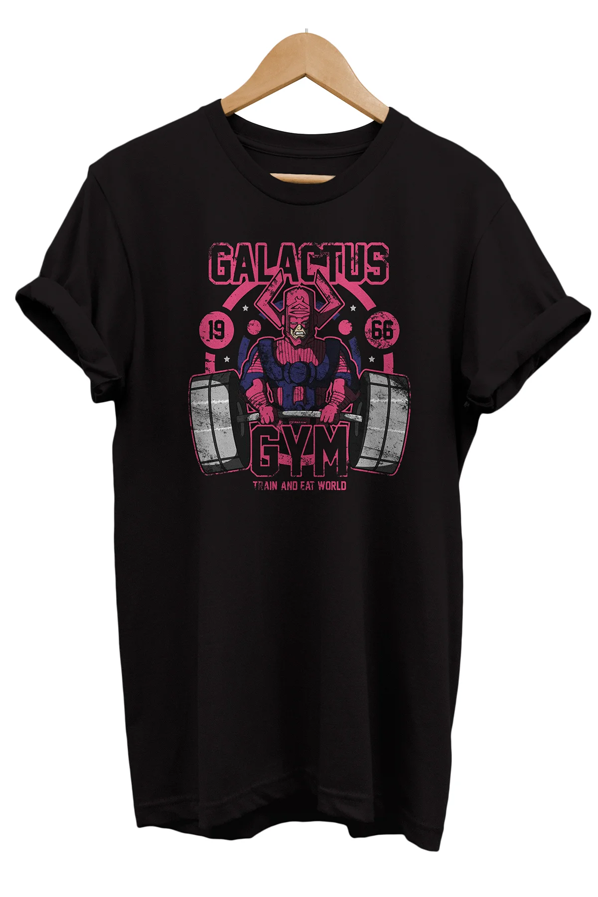 Galaktus Gym Baskılı %100 Pamuk Oversize T-shirt Büyük Beden Tişö