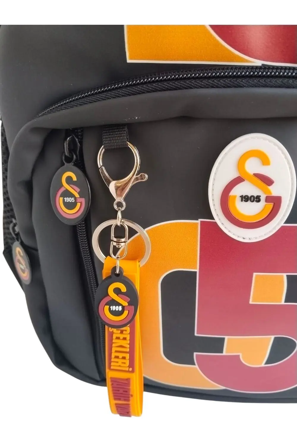 GALATASARAY 1905 SUNİ DERİ SİYAH ANAOKUL ÇANTASI