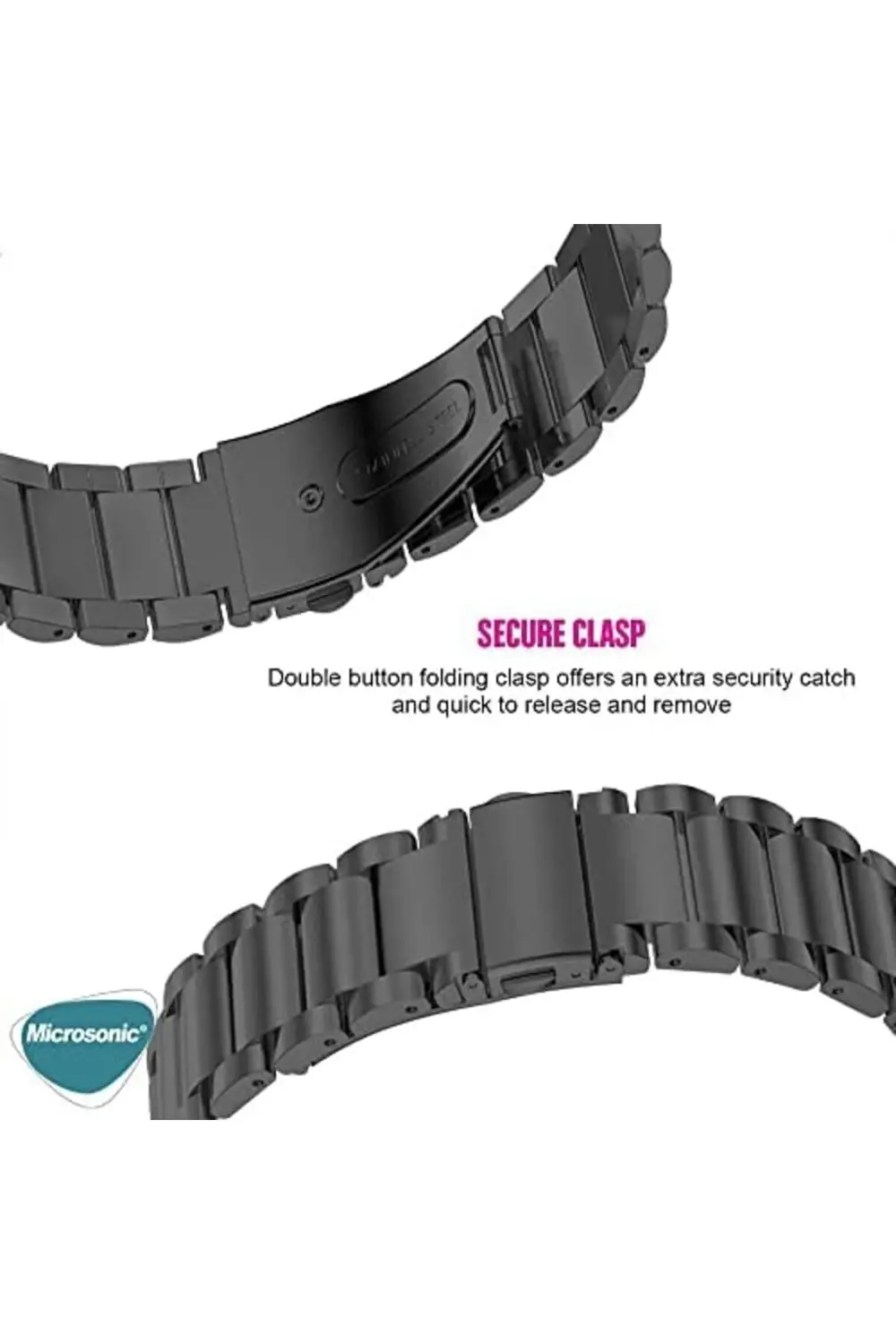 Galaxy 5 40mm Metal Stainless Steel Kordon Siyah 395519