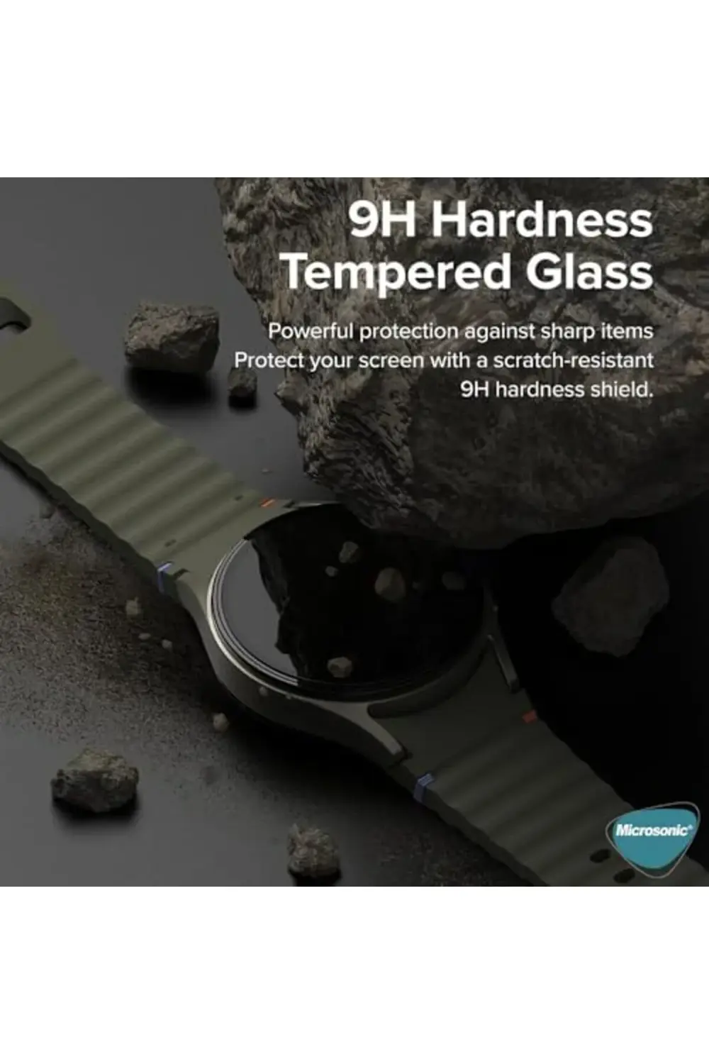 Galaxy 7 44mm Tam Kaplayan Cam Ekran Koruyucu Siyah 395519