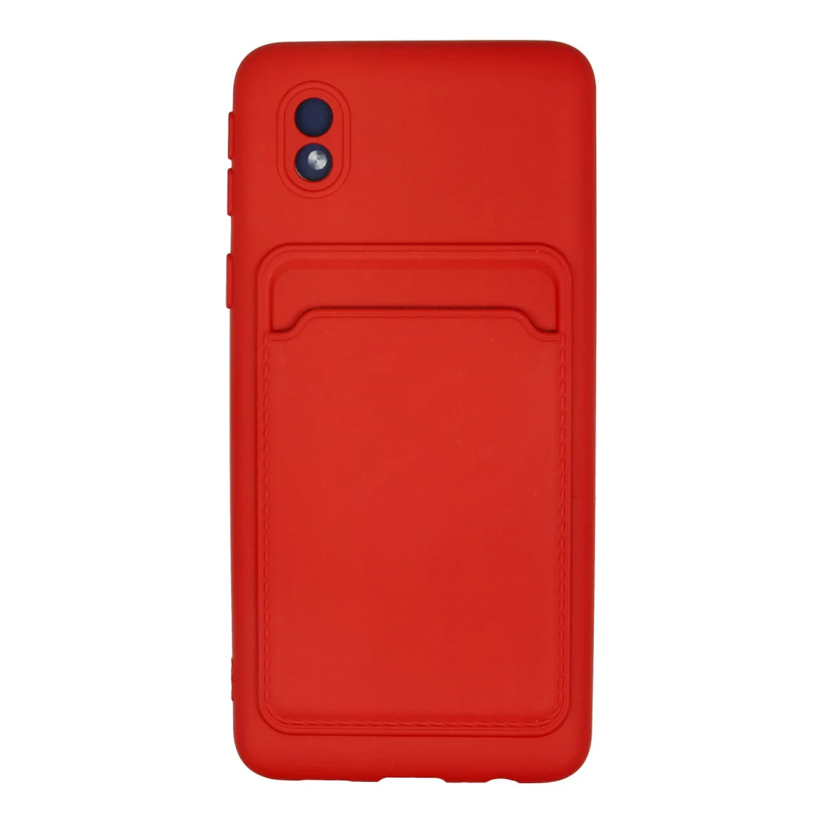 Galaxy A01 Core Kelvin Kartvizitli Silikon Kılıf - Kırmızı