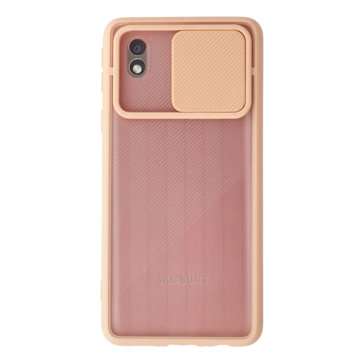 Galaxy A01 Core Kılıf - Palm Buzlu Silikon Kılıf Pembe