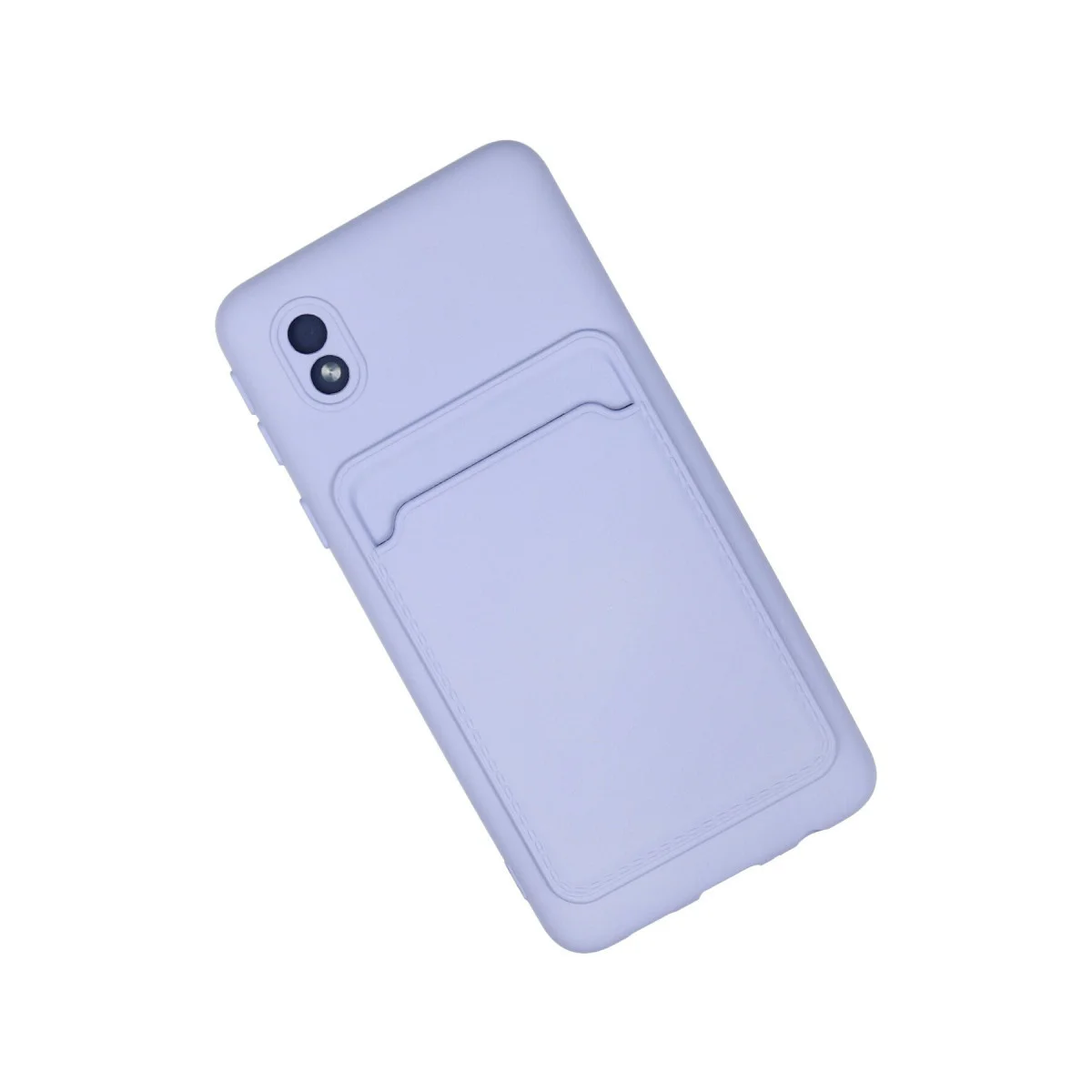 Galaxy A01 Core Kılıf Kelvin Kartvizitli Silikon - Lila