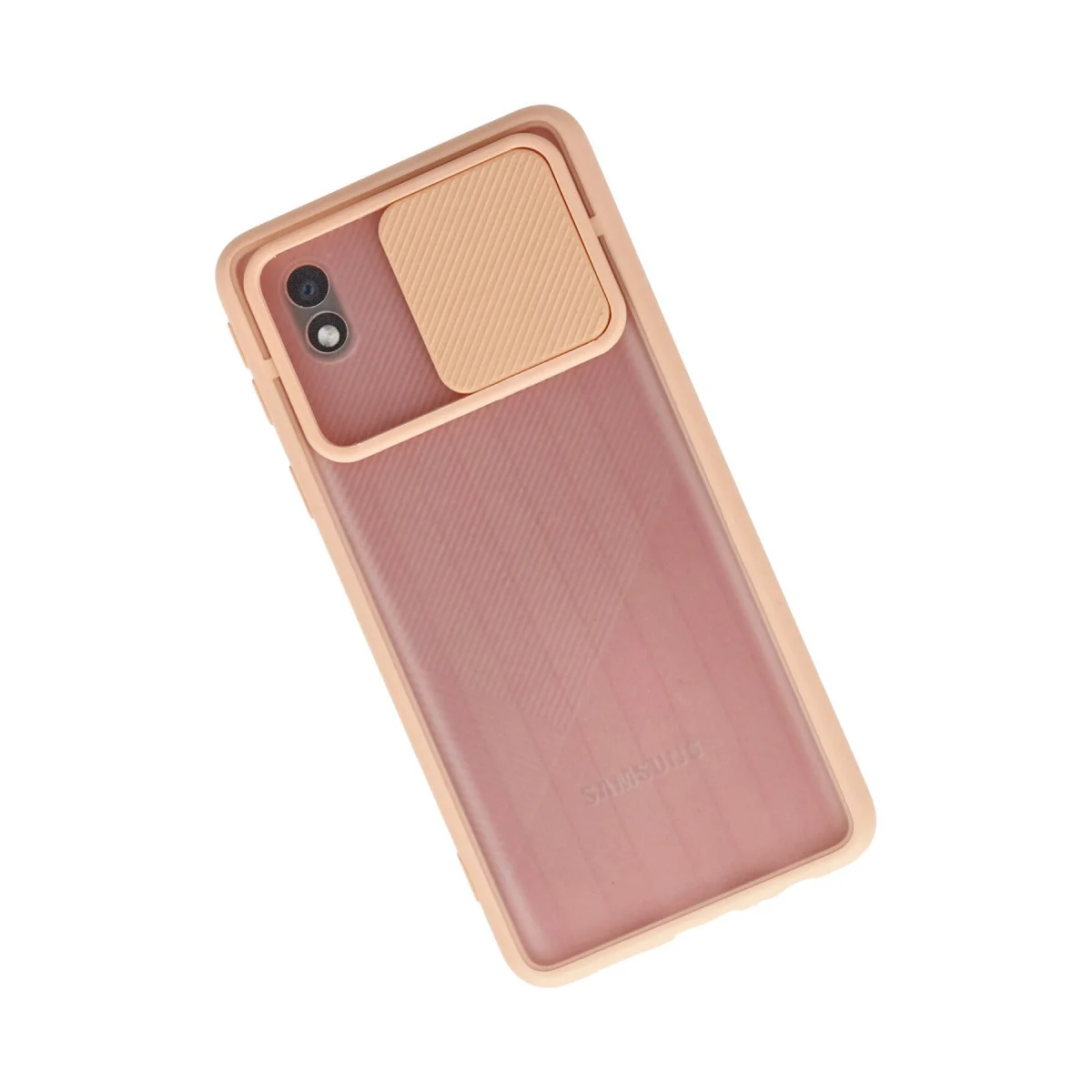 Galaxy A01 Core Kılıf - Palm Buzlu Silikon Kılıf Pembe
