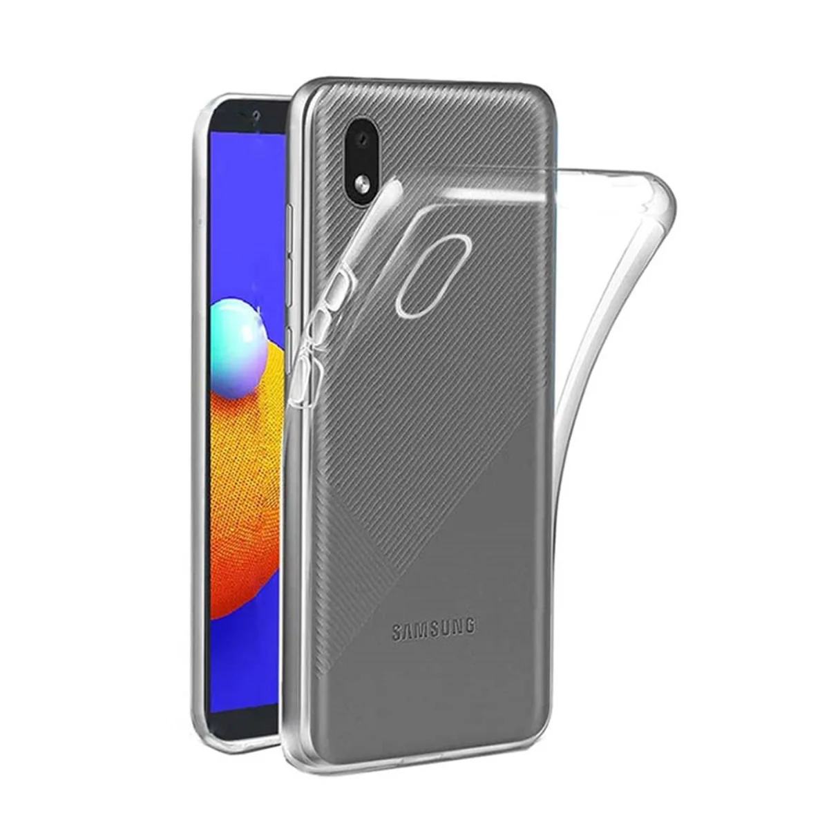 Galaxy A01 Core Kılıf - Lüx Şeffaf Silikon ve Çizik Önleyici