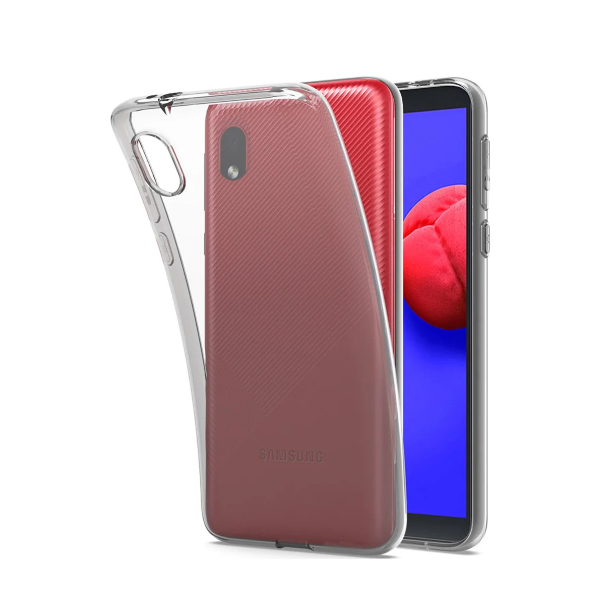 Galaxy A01 Core Kılıf - Lüx Şeffaf Silikon ve Çizik Önleyici
