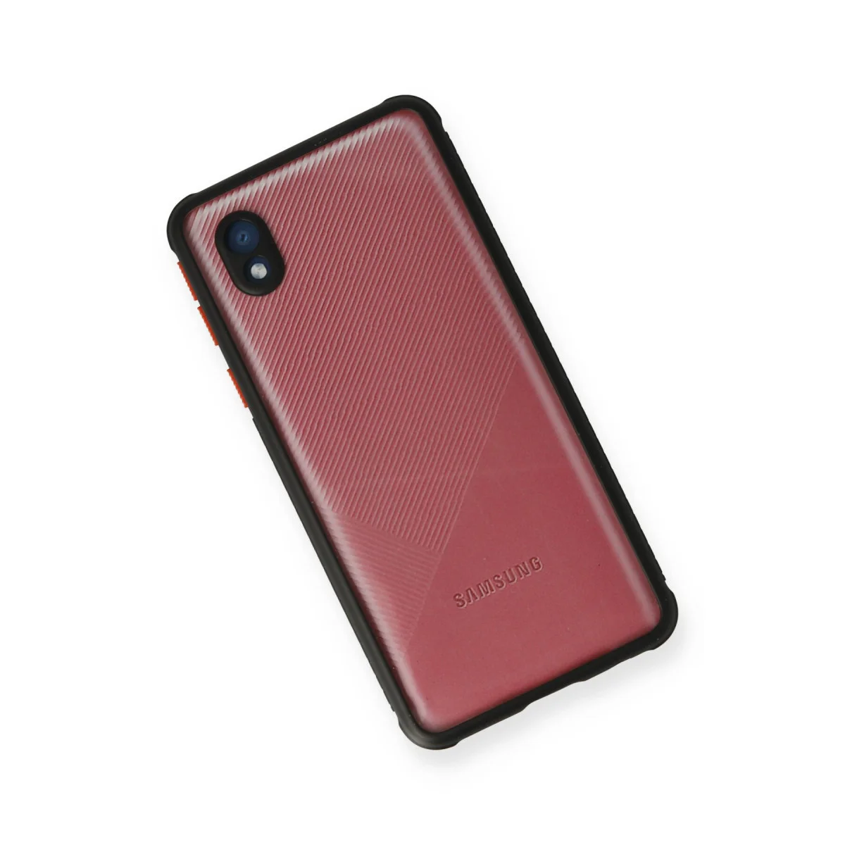 Galaxy A01 Core Miami Şeffaf Silikon Kılıf - Siyah Koruması
