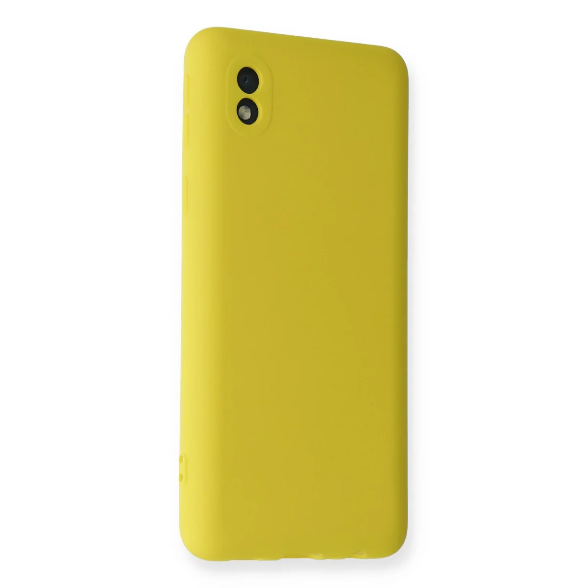 Galaxy A01 Core Nano İçi Kadife Silikon Kılıf - Sarı