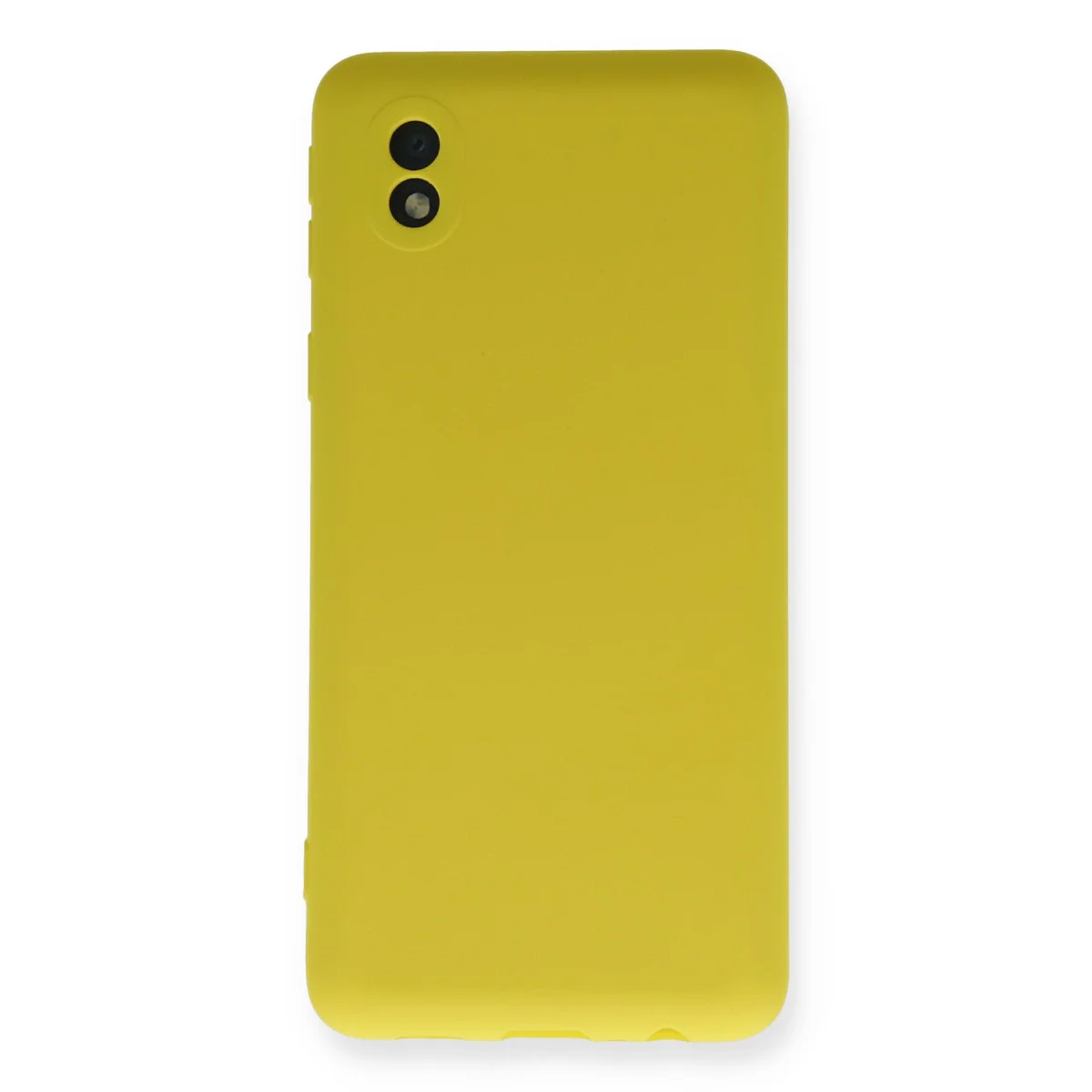 Galaxy A01 Core Nano İçi Kadife Silikon Kılıf - Sarı
