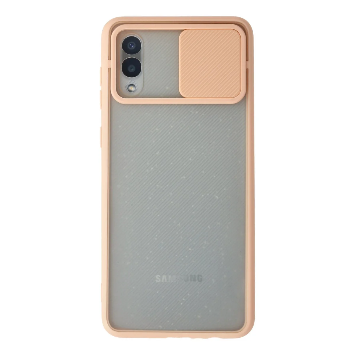 Galaxy A02 Kılıf - Palm Buzlu Kamera Sürgülü Silikon - Pembe