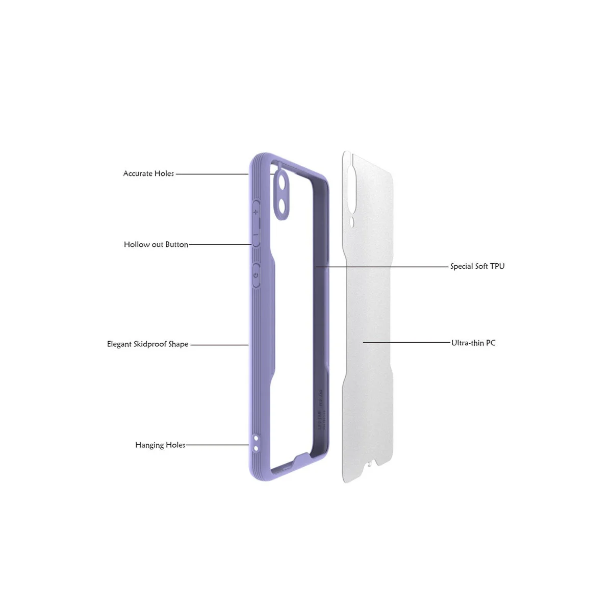 Galaxy A02 Kılıf Platin Silikon - Kırmızı, Şık ve Güçlü Koruma