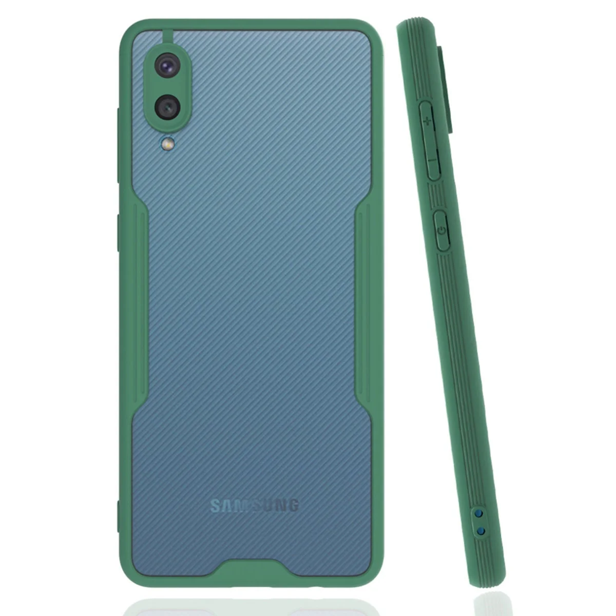 Galaxy A02 Platin Silikon Kılıf Yeşil - Gelişmiş TPU Koruma ve Şık Tasarım