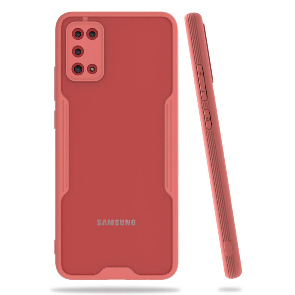 Galaxy A02S Kılıf - Platin Silikon Pembe, İnce Tasarım ve 360° Koruma