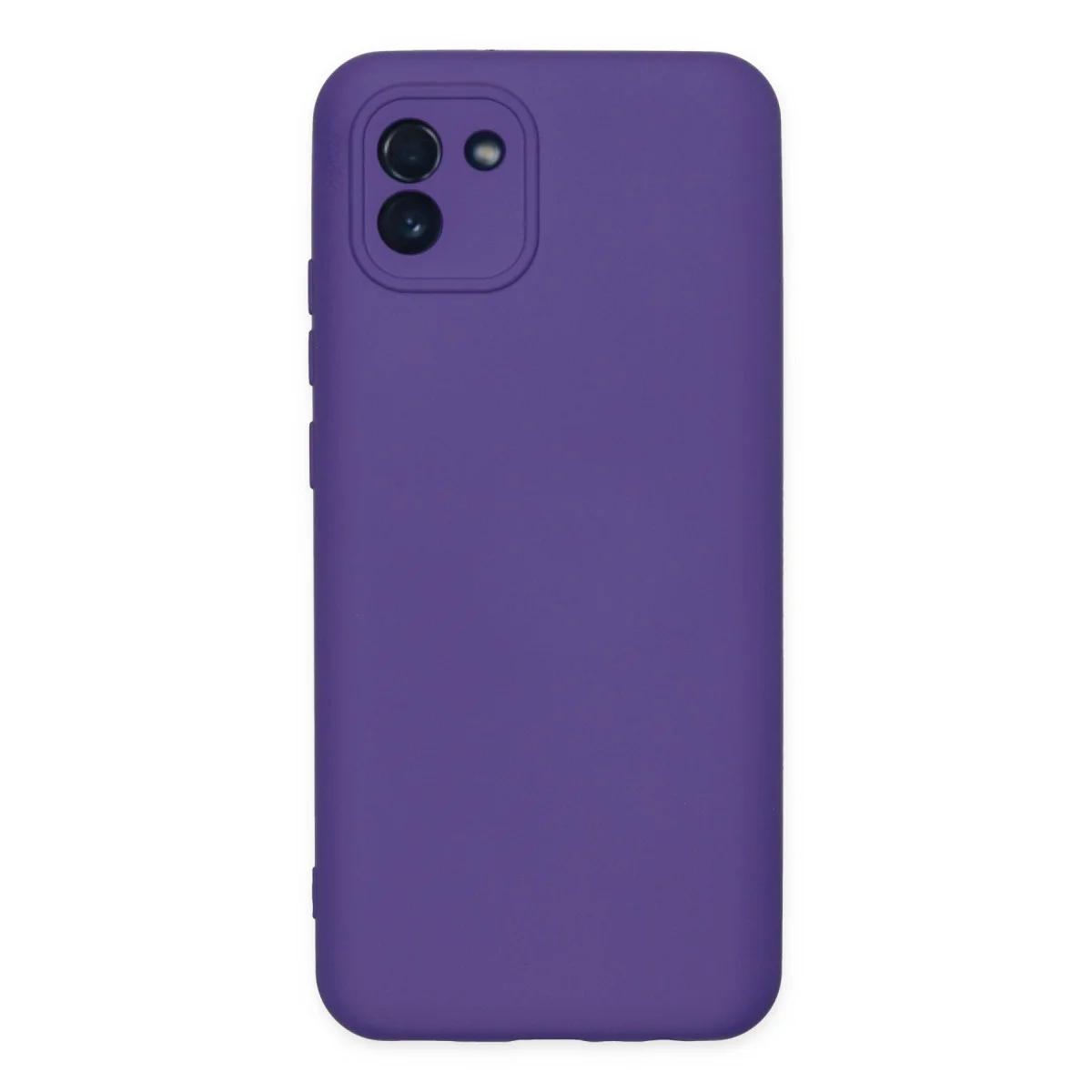 Galaxy A03 Nano İçi Kadife Silikon Kılıf - Mor ve Koruyucu